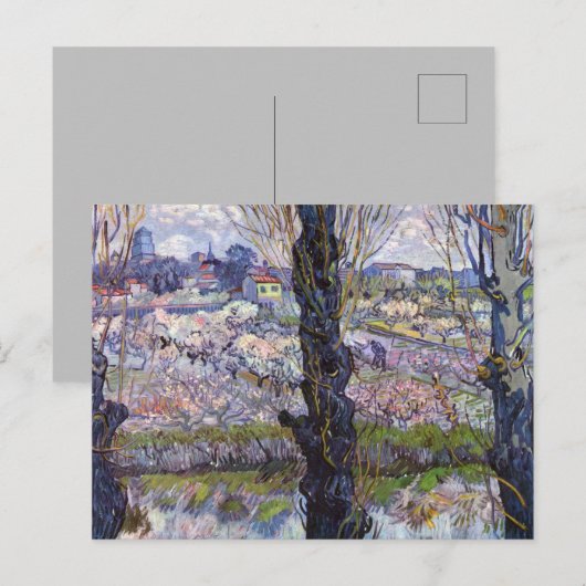 Van Gogh View Arles Blühender Garten Postkarte (Vorne/Hinten)