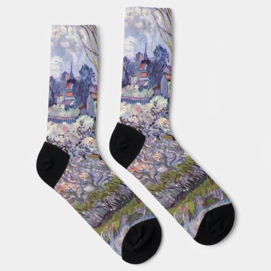 Van Gogh View Arles Blühender Garten Socken (Rechts)