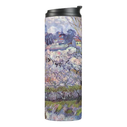 Van Gogh View Arles Blühender Garten Thermosbecher (Nach links gedreht)