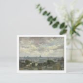 Van Gogh View of Paris Post Card Postkarte (Stehend Vorderseite)