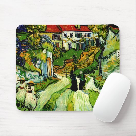 Van Gogh - Village Street and Steps in Auvers, Mousepad (Mit Mouse)