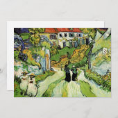 Van Gogh Village Street und Steps Auvers, Figures Einladung (Vorne/Hinten)