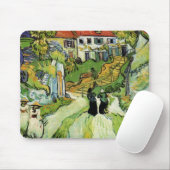 Van Gogh Village Street und Steps Auvers, Figures Mousepad (Mit Mouse)