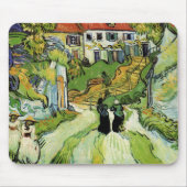 Van Gogh Village Street und Steps Auvers, Figures Mousepad (Vorne)