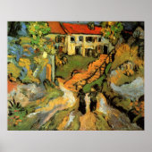 Van Gogh Village Street und Steps Auvers, Figures Poster (Vorne)