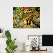 Van Gogh Village Street und Steps Auvers, Figures Poster (Heimbüro)