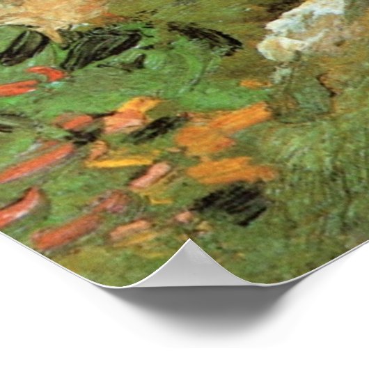 Van Gogh Village Street und Steps Auvers, Figures Poster (Ecke)