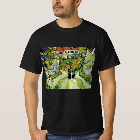 Van Gogh Village Street und Steps Auvers, Figures T-Shirt (Vorderseite)