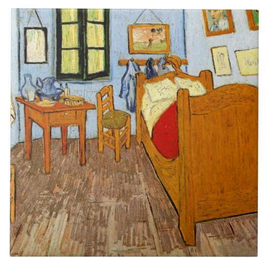 Van Gogh: Vincent's Bedroom in Arles, 1889 Fliese (Vorderseite)