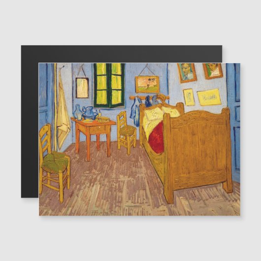 Van Gogh - Vincent's Bedroom Magnetic Card Magnetkarte (Vorne/Hinten)
