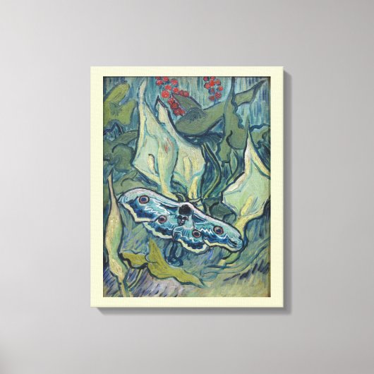 Van Gogh Vintag Great Peacock Moth Leinwanddruck (Vorderseite)