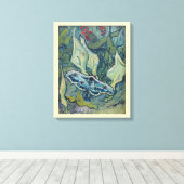 Van Gogh Vintag Great Peacock Moth Leinwanddruck (Insitu (Holzboden))