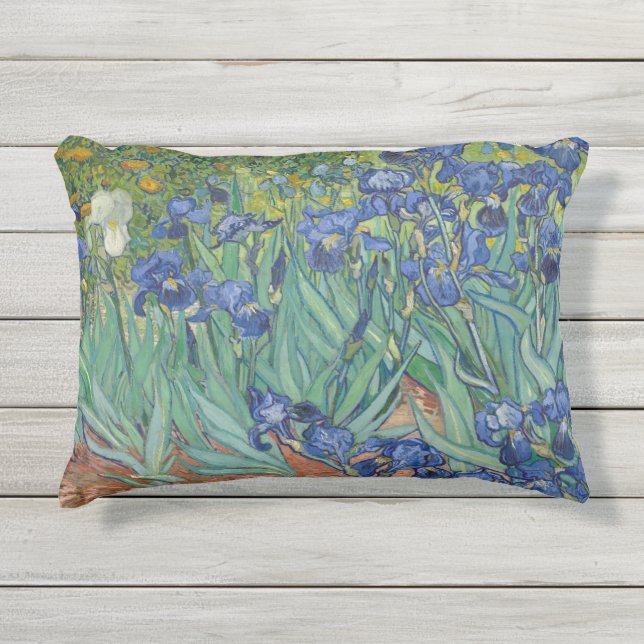 Van Gogh Vintag Irises Kissen Für Draußen (Vorderseite)