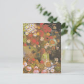 Van Gogh Vintag Peonies und Chrysanthemums Postkarte (Stehend Vorderseite)