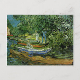Van Gogh Vintage Bank of the Oise bei Auvers Postkarte