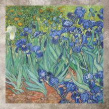 Van Gogh Vintage Blaue Schwertlilien Grüne Blätter