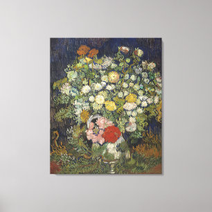 Van Gogh Vintage Bouquet von Blume in einer Vase Leinwanddruck
