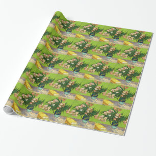 Van Gogh Vintage-Gemälde Blüten Blumen Reben Geschenkpapier