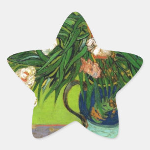 Van Gogh Vintage-Gemälde Blüten Blumen Reben Stern-Aufkleber