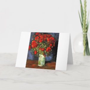 Van Gogh Vintage-Gemälde Blüten Vasen Blumen Karte