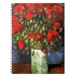 Van Gogh Vintage-Gemälde Blüten Vasen Blumen Notizblock