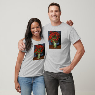 Van Gogh Vintage-Gemälde Blüten Vasen Blumen T-Shirt