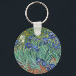 Van Gogh Vintage Irises Schlüsselanhänger<br><div class="desc">This beautiful product is inspired by Irises painted by Vincent van Gogh in 1889. The image boasts blue irises with green stems and leaves with pointy tips planted in red-brown earth.</div>