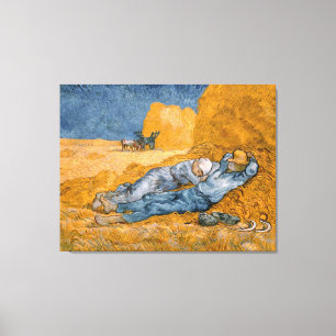 Van Gogh Vintage Noon Erholung von der Arbeit nach Leinwanddruck