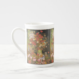 Van Gogh Vintage Pfingstrosen und Chrysanthemen Porzellantasse