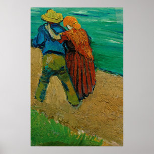 Van Gogh Vintage Post-Impressionist Zwei Liebende Poster