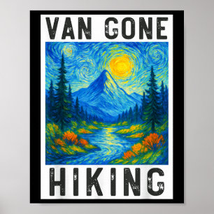 Van Gogh Wandern, Camping Berge Natur, Lustig H Poster