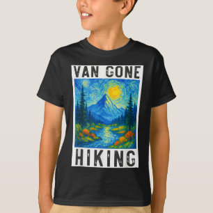 Van Gogh Wandern, Camping Berge Natur, Lustig H T-Shirt
