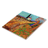 Van Gogh - Weg durch ein Feld mit Willows Fliese (Seite)