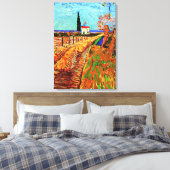 Van Gogh - Weg durch ein Feld mit Willows Leinwanddruck (Insitu (Schlafzimmer))