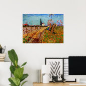 Van Gogh - Weg durch ein Feld Poster (Heimbüro)