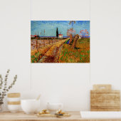 Van Gogh - Weg durch ein Feld Poster (Küche)