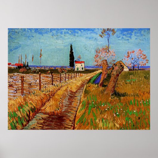 Van Gogh - Weg durch ein Feld Poster (Vorne)