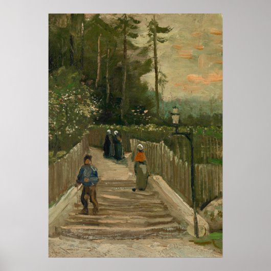 Van Gogh Weg in Montmartre Poster (Vorne)