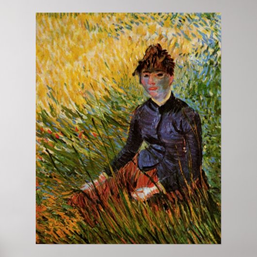 Van Gogh; Weibchen im Gras, Vintage Kunst Poster (Vorne)