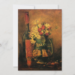 Van Gogh Wein und Blume Einladung Hochzeit
