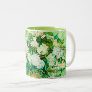 Van Gogh Weiße Rosen Zweifarbige Tasse