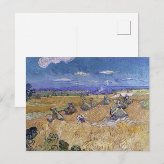 Van Gogh Weizenfeld - Goldene Ernte Kunst Postkarte (Vorne/Hinten)