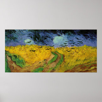 van Gogh - Weizenfeld mit Krähen (1890) Poster