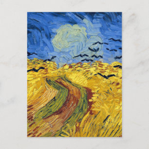 Van Gogh Weizenfeld mit Krähen Post-Impressionist Postkarte