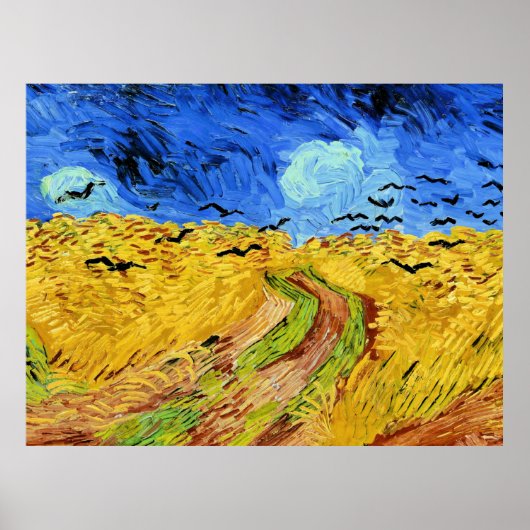 Van Gogh - Weizenfeld mit Krähen, Poster (Vorne)