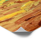 Van Gogh - Weizenfeld mit Krähen, Poster (Ecke)