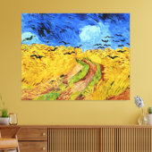 Van Gogh - Weizenfeld mit Kronen, berühmtes Bild Leinwanddruck (Insitu (Wohnzimmer))