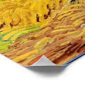 Van Gogh - Weizenfeld mit Kronen, berühmtes Bild Poster (Ecke)
