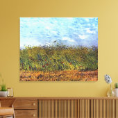 Van Gogh: Weizenfeld mit Poppies und Lark Leinwanddruck (Insitu (Wohnzimmer))