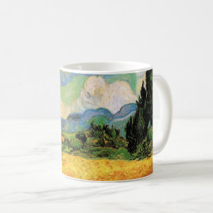 Van Gogh Weizenfeld mit Zypressen bei Haute Gallin Kaffeetasse